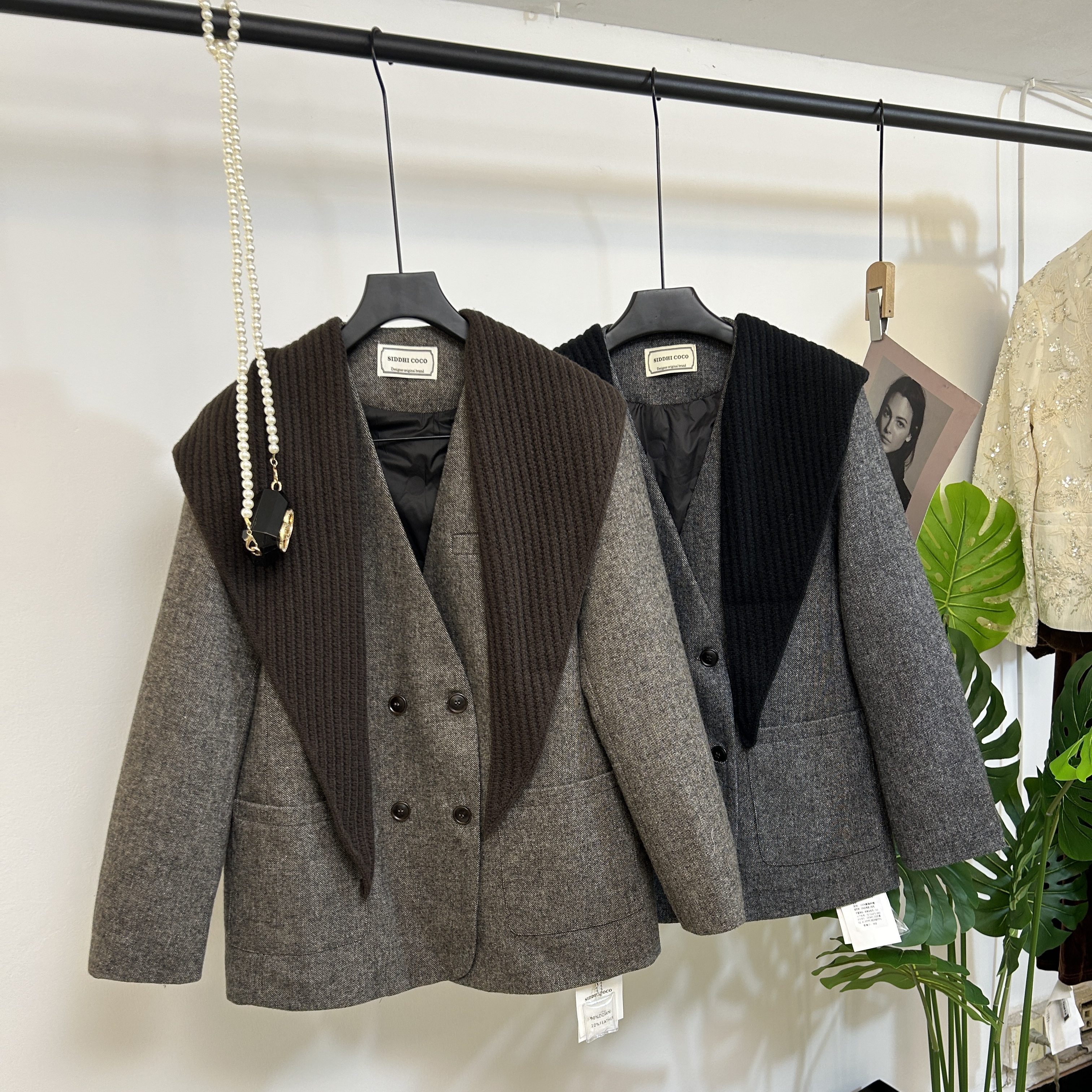 SIDDHICOCO羽绒西装外套女冬韩版