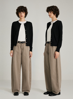 【气球裤】uTaoTuo松弛感加绒休闲直筒牛仔裤女宽松显瘦垂坠感潮