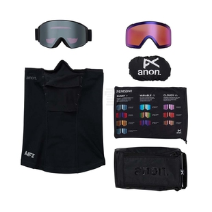 W26新款正品BURTON/伯顿雪镜ANON M4S亚洲版双镜片磁吸雪镜黑武士