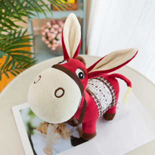 正版小毛驴毛绒玩具小倔驴公仔儿童安抚玩偶布娃娃赶集驴节日礼物