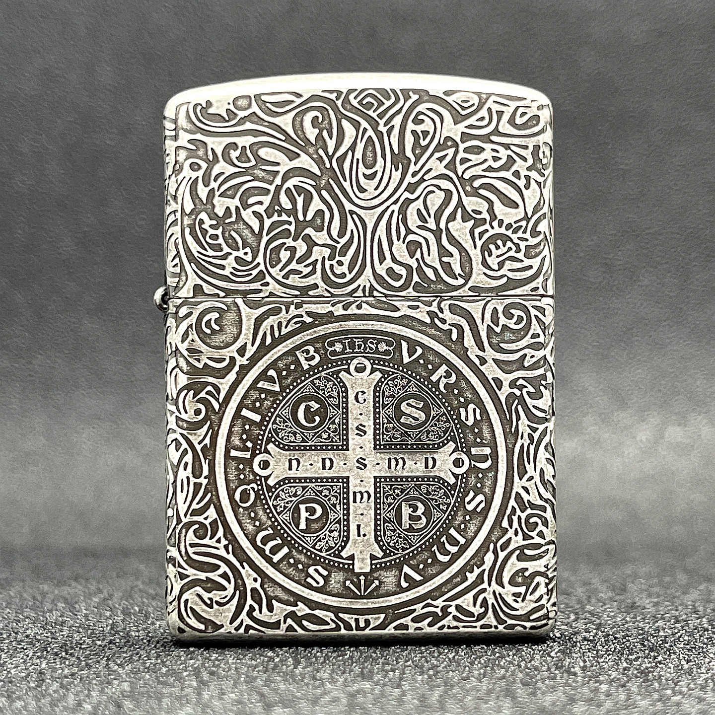 ZIPPO正品之宝打火机 千语原版盔甲DIY 十字架 162古银康斯坦丁