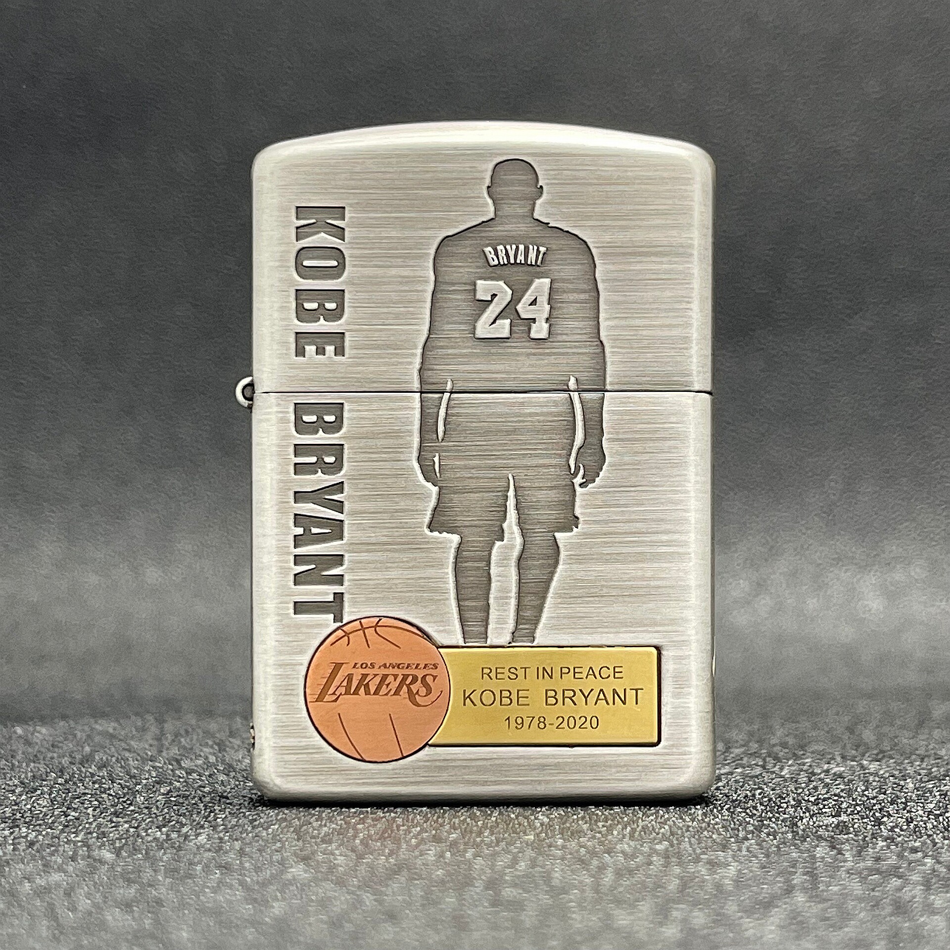 ZIPPO正品之宝打火机 千语原版盔甲DIY 162银色科比背影 带LOGO