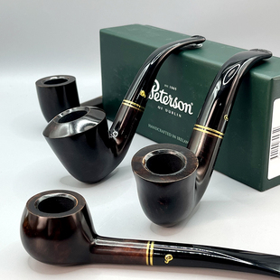 爱尔兰Peterson彼得森 做旧棕黑色铜圈Tyrone蒂龙系列 石楠木烟斗