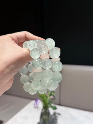 流沙河兔毛水晶DIY手串单珠15~18mm