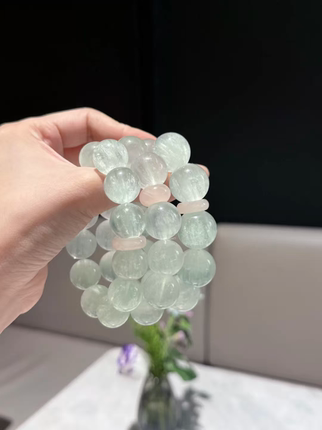 流沙河兔毛水晶DIY手串单珠15~18mm