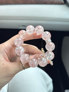 白阿塞水晶s925银饰手串14mm单珠