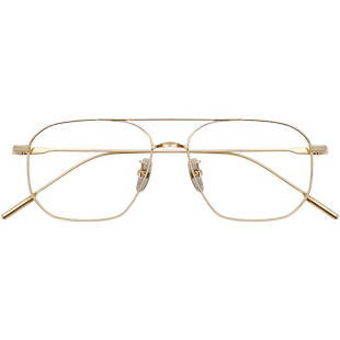 自动感光变茶色古天乐同款眼镜男近视有度数可配纯钛双梁大框金丝