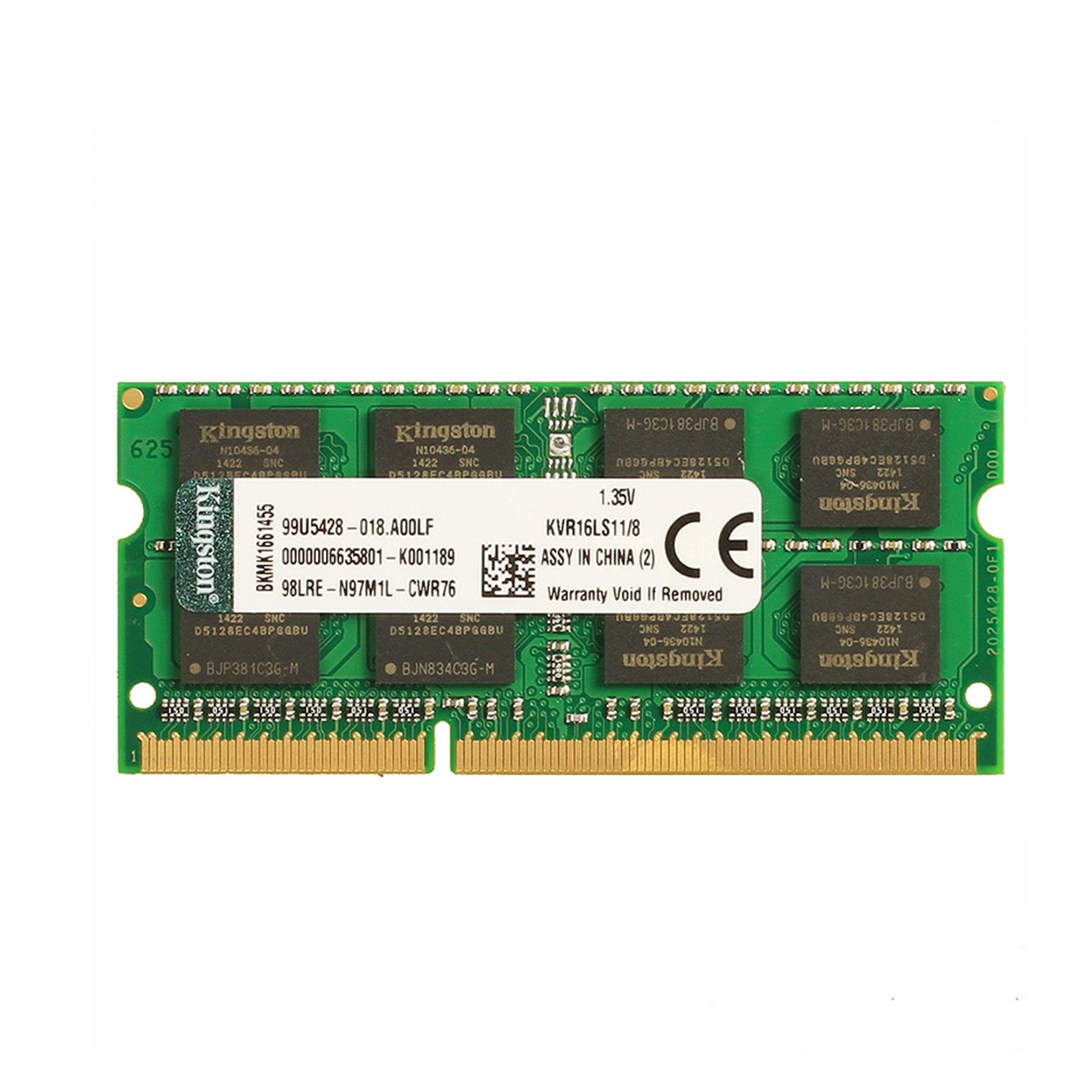 金士顿 DDR3L 1600 8G KVR16LS11/8 笔记本内存条 兼容1333 1.35V
