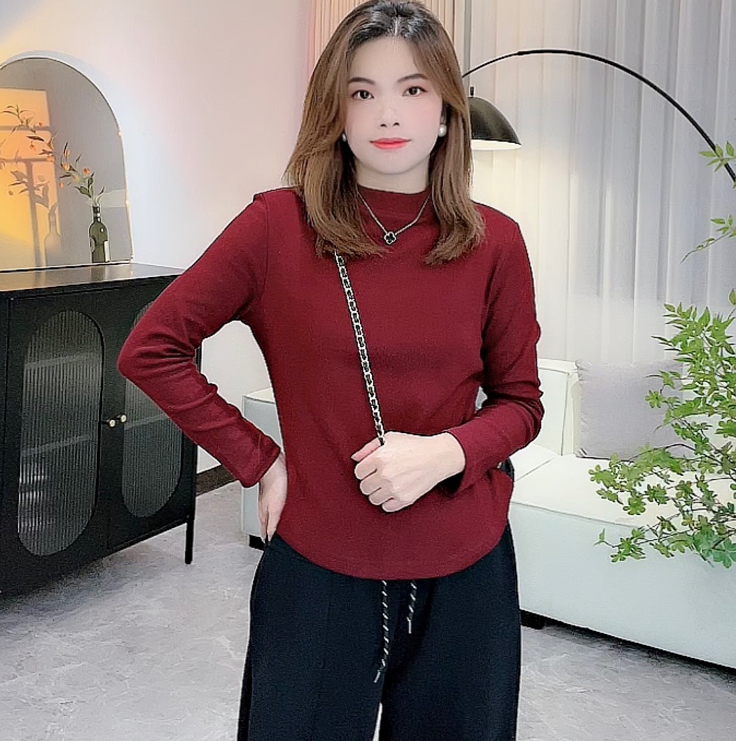 半高领上衣女新款打底衫女长袖