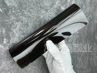 PET锻造碳纤维全车贴膜PET仿真碳纤后视镜尾翼贴纸排气管外罩贴膜