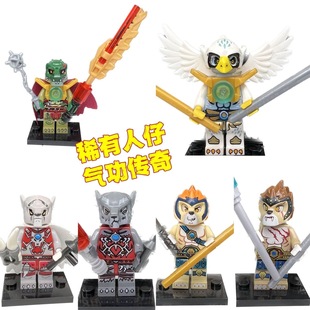 气功传奇人仔鳄霸王苍狼金狮子逆天鹰虎参谋金狮乐天鹫积木玩具