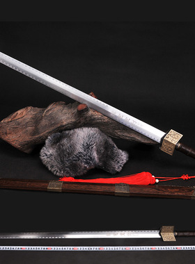 龙泉市刀剑镇宅宝剑三角剑花梨木