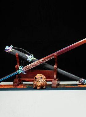 龙泉市刀剑高锰钢手工锻打双手唐