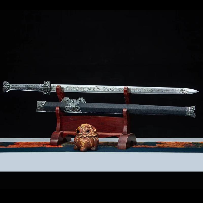 汉剑龙泉镇宅宝剑真剑一体锰钢