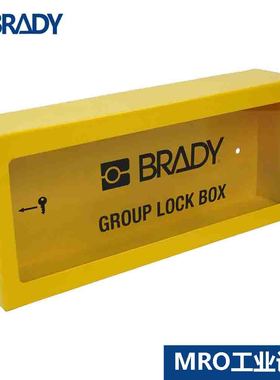 美国贝迪壁挂式挂锁箱工业存储盒LG252M黄色透明箱便携钢制箱子