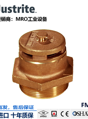 杰斯瑞特JUSTRITE铜制安全阀门08101圆桶自动泄压阀适用立式油桶