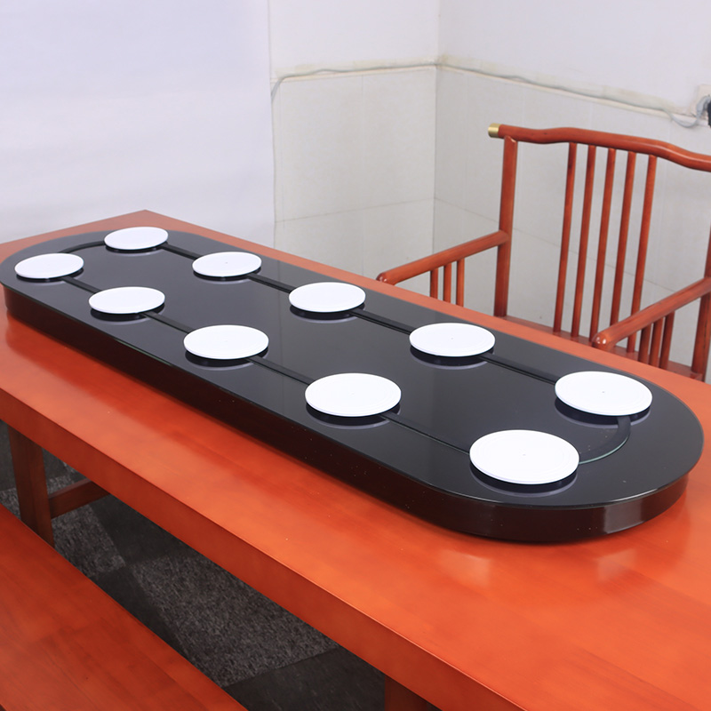 椭圆形电动餐桌智能遥控转盘器