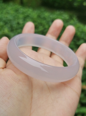 天然冰紫罗兰玉髓手镯荔枝冻玛瑙