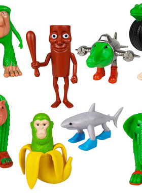 跨境新品外国AI山海经手办通通通木棍人Tralala穿鞋鲨鱼公仔模型