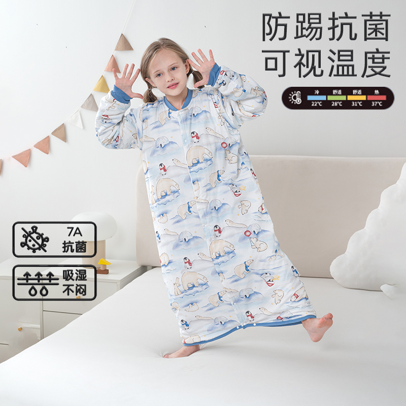 moonboat春夏秋季儿童睡裙