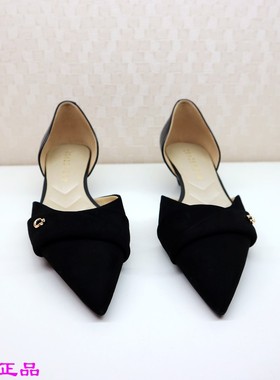 莎莎苏2025春新款尖头低跟时尚浅口优雅女单鞋ZA65135-10