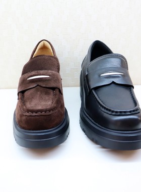 zsazsazsu莎莎苏2025秋季粗跟增高一脚蹬乐福鞋女鞋ZA65508-40/42