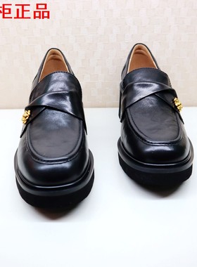 zsazsazsu莎莎苏2025春厚底小金扣乐福鞋圆头增高女鞋ZA65113-40