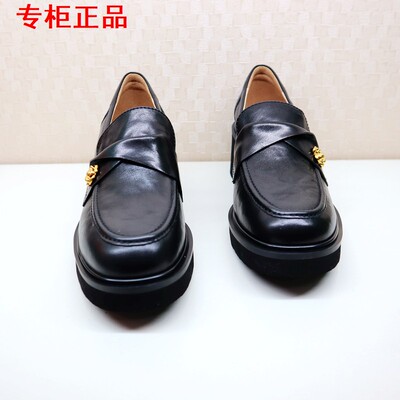 zsazsazsu莎莎苏2025春厚底小金扣乐福鞋圆头增高女鞋ZA65113-40