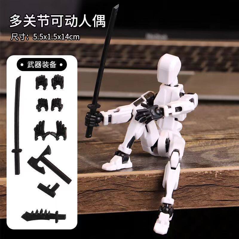 thumbnail for Magnetic Dummy Lucky 13 Fully Articulated Action Figure Assembly Stress Relief Toy 3D Printed Figurine