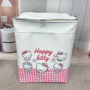 防潮装棉被衣服收纳筐120升大容量帆布带钢圈收纳箱双拉链收纳袋