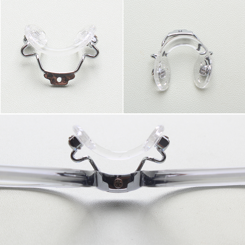 儿童连体金属鼻托支架马鞍一体U形拧螺丝防滑配件学生近视镜配件