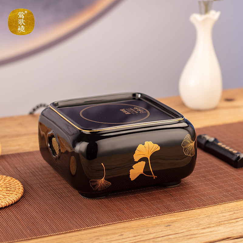 莺歌烧正品 电陶炉家用煮茶茶炉红外线泡茶煮茶器银杏茶炉烧水炉