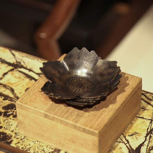 一九茶舍日本铜茶托一套五客