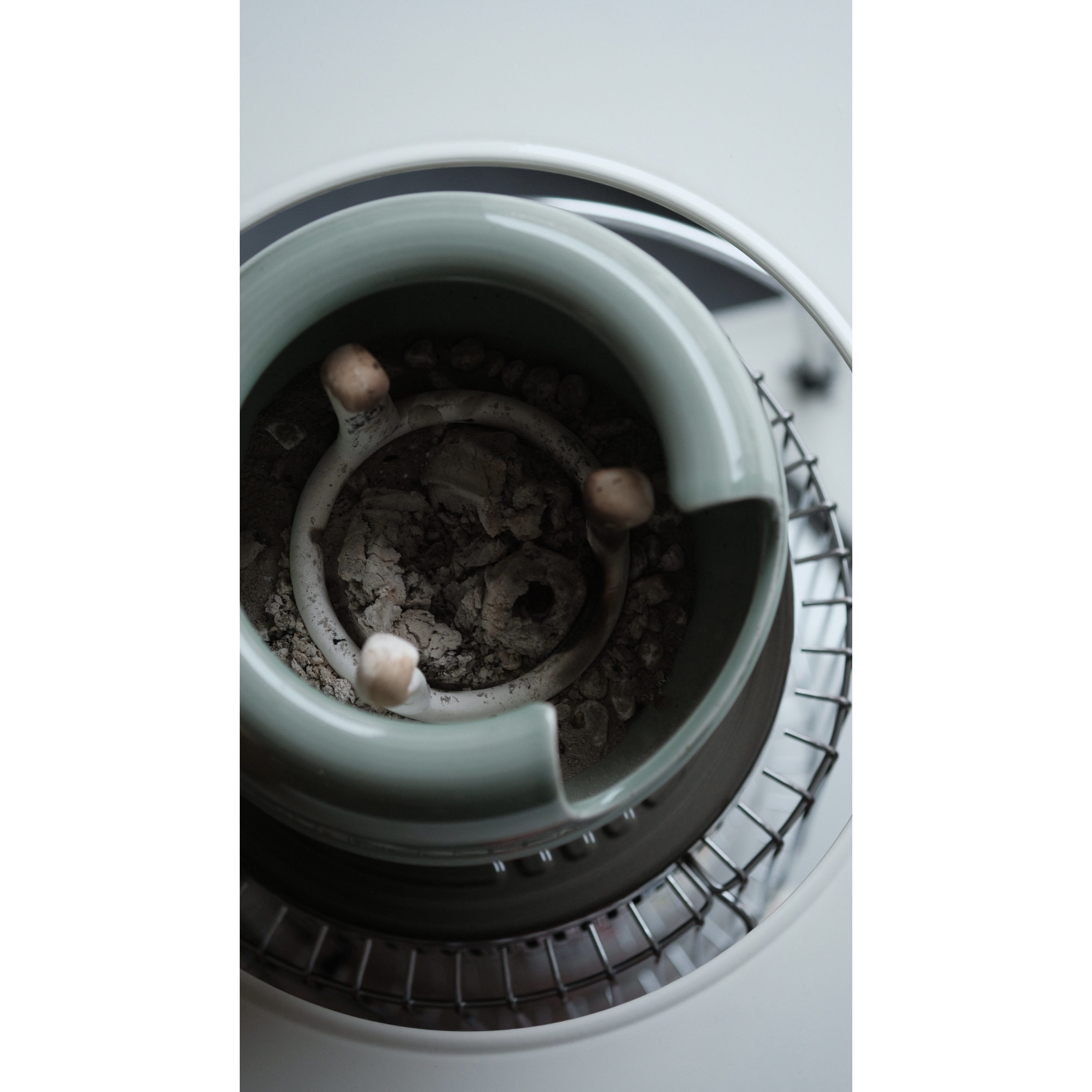 半斋飞青火钵碳炉手工煮茶钵白泥炉垫壶垫