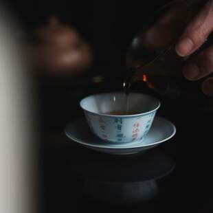 弥云斋 添妍华景德镇斗彩诗文套杯茶杯杯托组单杯主人杯陶瓷茶具