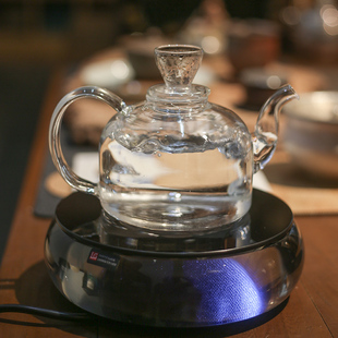 一九茶舍手工耐热玻璃煮水煮茶壶烧水玻璃壶600ml电陶炉专用泡茶