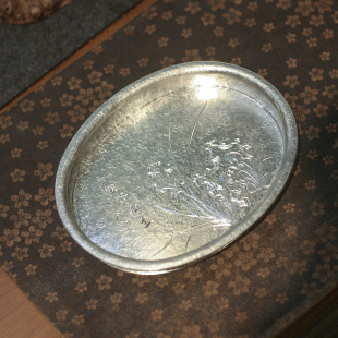 潮州工夫茶锡壶承锡建水全手工茶具配件茶道零配储水干泡盘精品