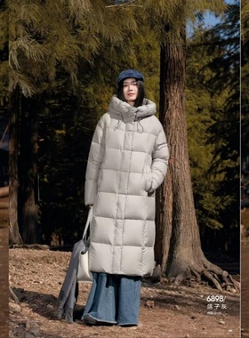 2025新款羽绒服半九成品F6898女士修身休闲中长款衣壳皮翻新加工