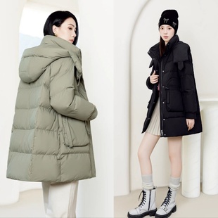 羽绒服九成品倪6361半成品衣皮定制翻新加厚加工 中长款 2025款 女式