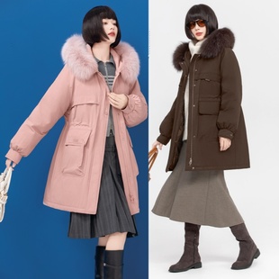 2025新款羽绒服半九成品F756女士内胆可脱卸中长款李衣壳翻新加工