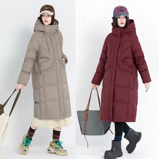 2025款女式中长款羽绒服九成品S9706半成品衣皮定制翻新加厚加工