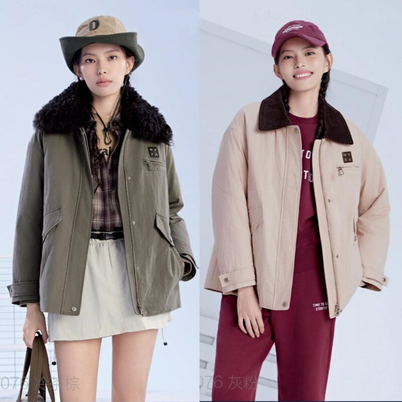 2025新款女活面脱卸款羽绒服九成品L25076半成品定制翻新加厚加工