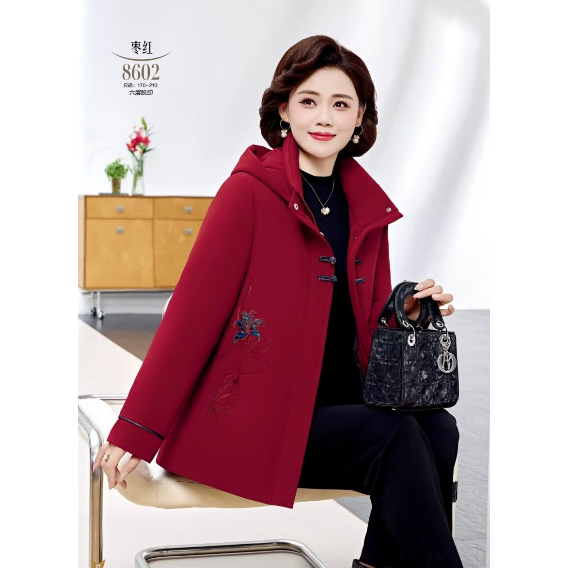 2026新款女士款活面脱卸羽绒服九成品衣皮外壳翻新定制加工WB8602