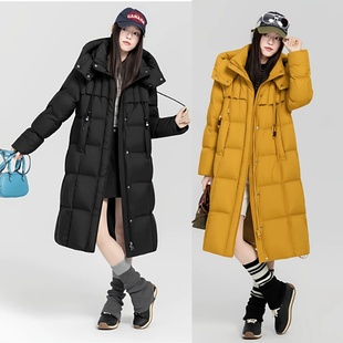 2025款女式中长款羽绒服九成品S9888半成品衣皮定制翻新加厚加工