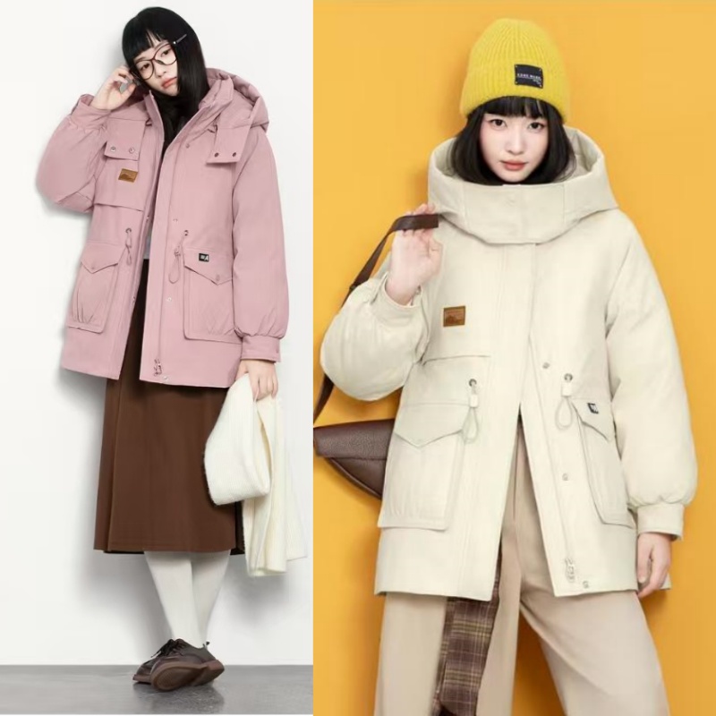 2025新款女式活面脱卸款羽绒服九成品S863半成品定制翻新加厚加工