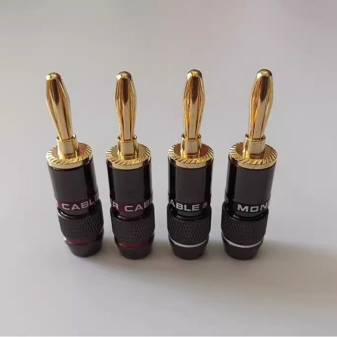 怪兽免焊自锁香蕉头音箱功放接线柱接线头音响喇叭线香蕉插头纯铜