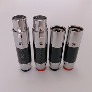 碳纤维镀铑平衡头卡侬功放卡农插头音频平衡线XLR公母音频线插头