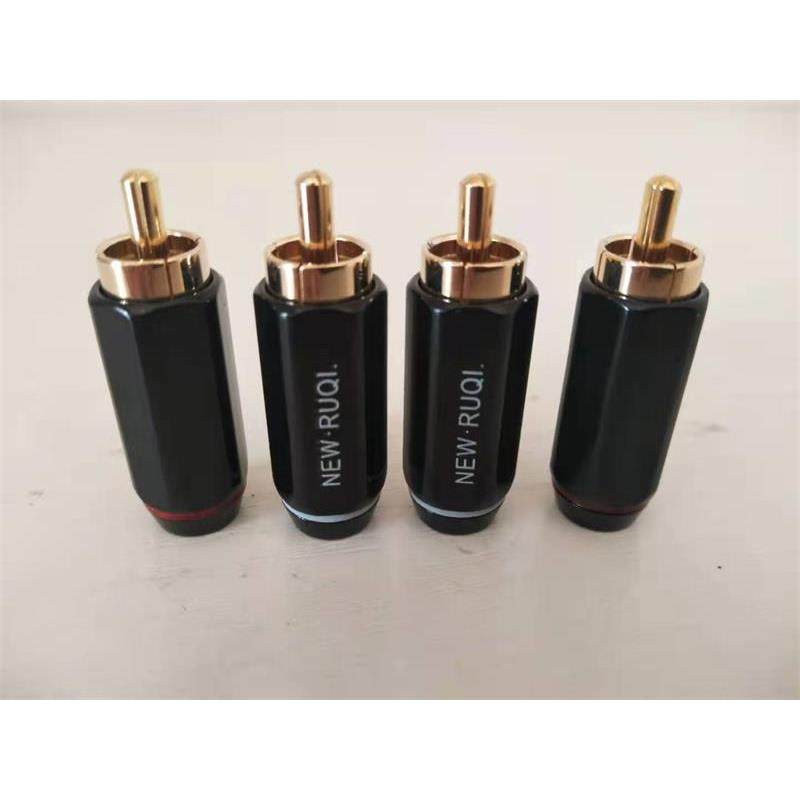HIFI黑色经典焊接纯铜镀金高档RCA头莲花插头音响功放专用AV音频,3C数码配件,RCA头,淘宝优惠券,粉丝福利购,淘宝优惠卷