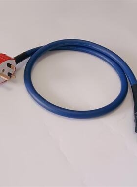 古河3TS20单晶铜OCC电源线 蓝丝带发烧音响HIFI英标MK头 8字尾线