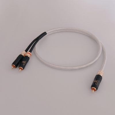 签名版QED信号线HiFi发烧级单RCA音频线转双莲花讯号线材信号线